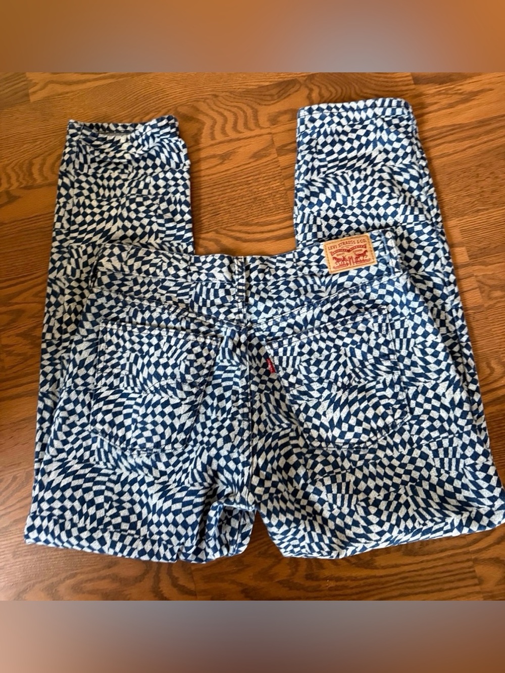 Levi's Navy and White Optical Print Jeans
